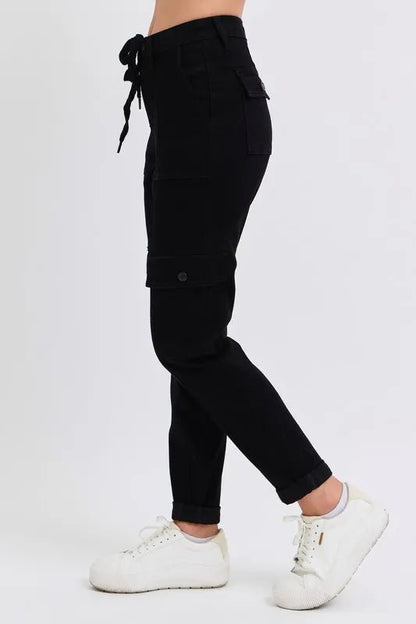 Jordyn High Rise Cuffed Cargo Jogger - Driftwood Boutique