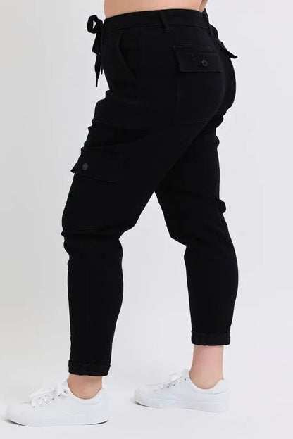Jordyn High Rise Cuffed Cargo Jogger - Driftwood Boutique