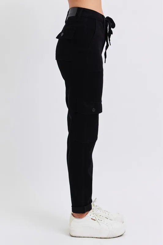 Jordyn High Rise Cuffed Cargo Jogger - Driftwood Boutique