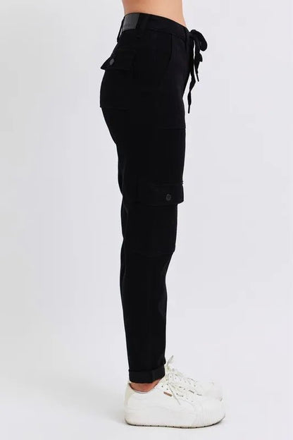 Jordyn High Rise Cuffed Cargo Jogger - Driftwood Boutique