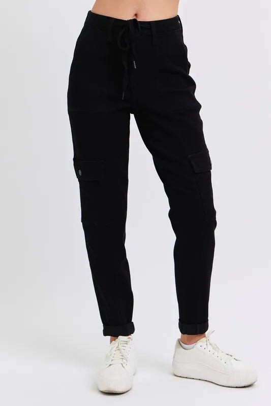 Jordyn High Rise Cuffed Cargo Jogger - Driftwood Boutique