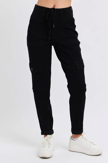 Jordyn High Rise Cuffed Cargo Jogger - Driftwood Boutique