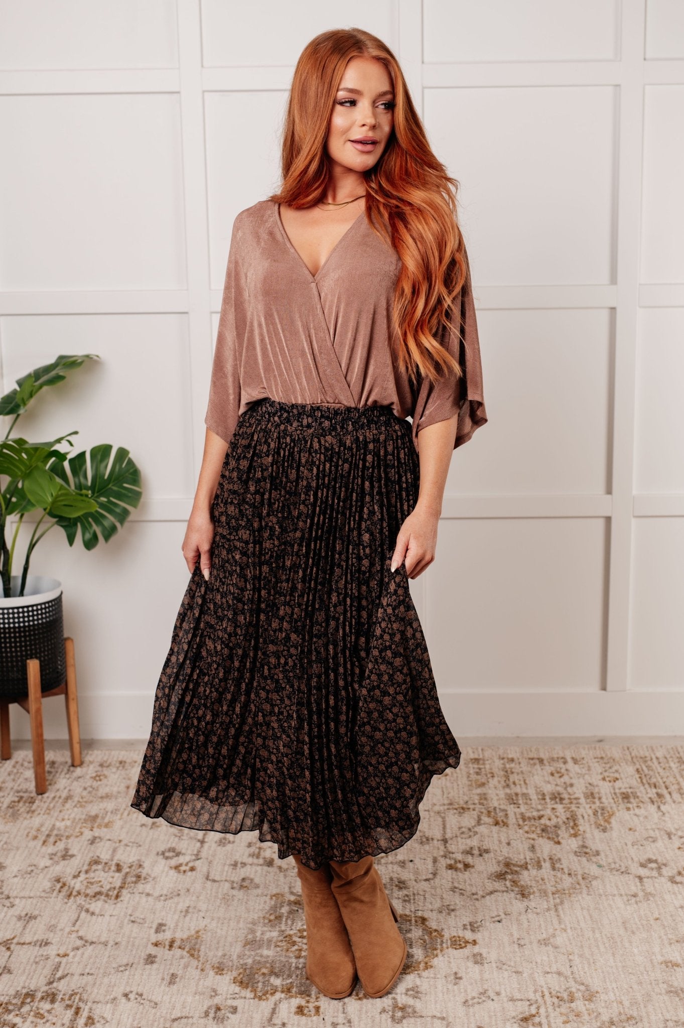 Just What You Wanted Floral Print Pleated Skirt - Driftwood Boutique