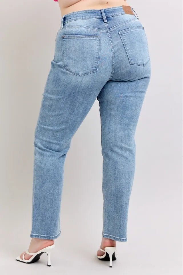Kala Plus Size High Rise Dad Jeans - Driftwood Boutique