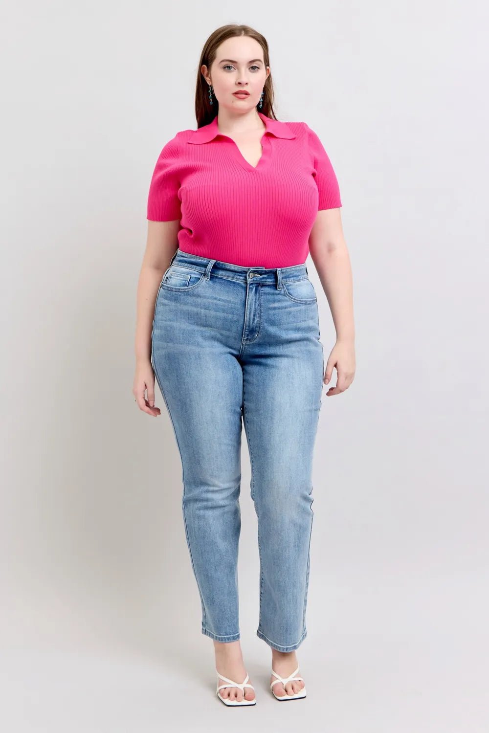 Kala Plus Size High Rise Dad Jeans - Driftwood Boutique