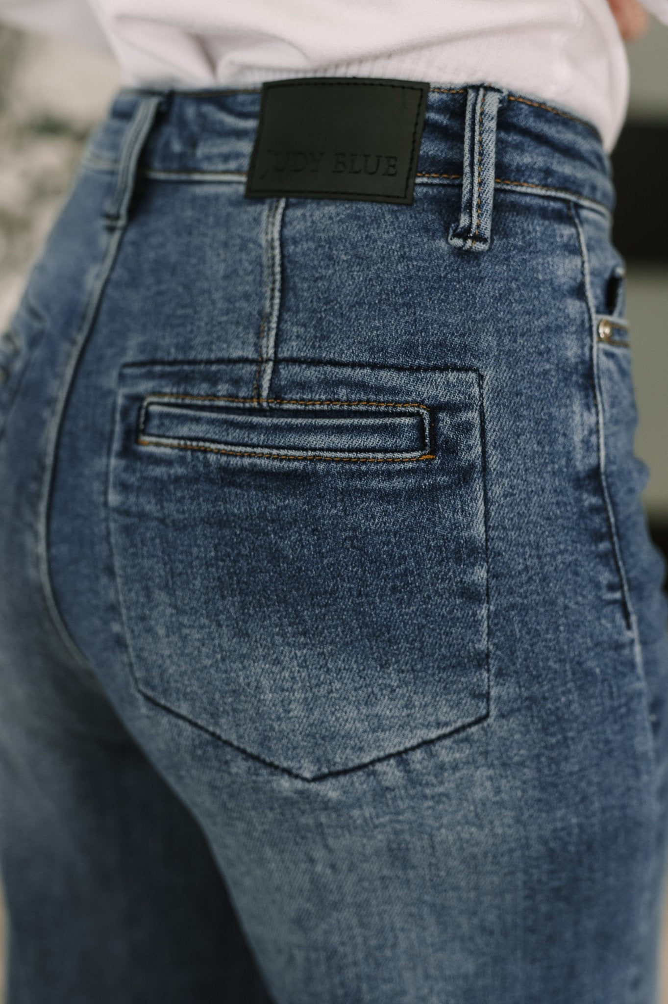 Karla High Waist Column Straight Button - Fly & Back Welt Pockets - Driftwood Boutique