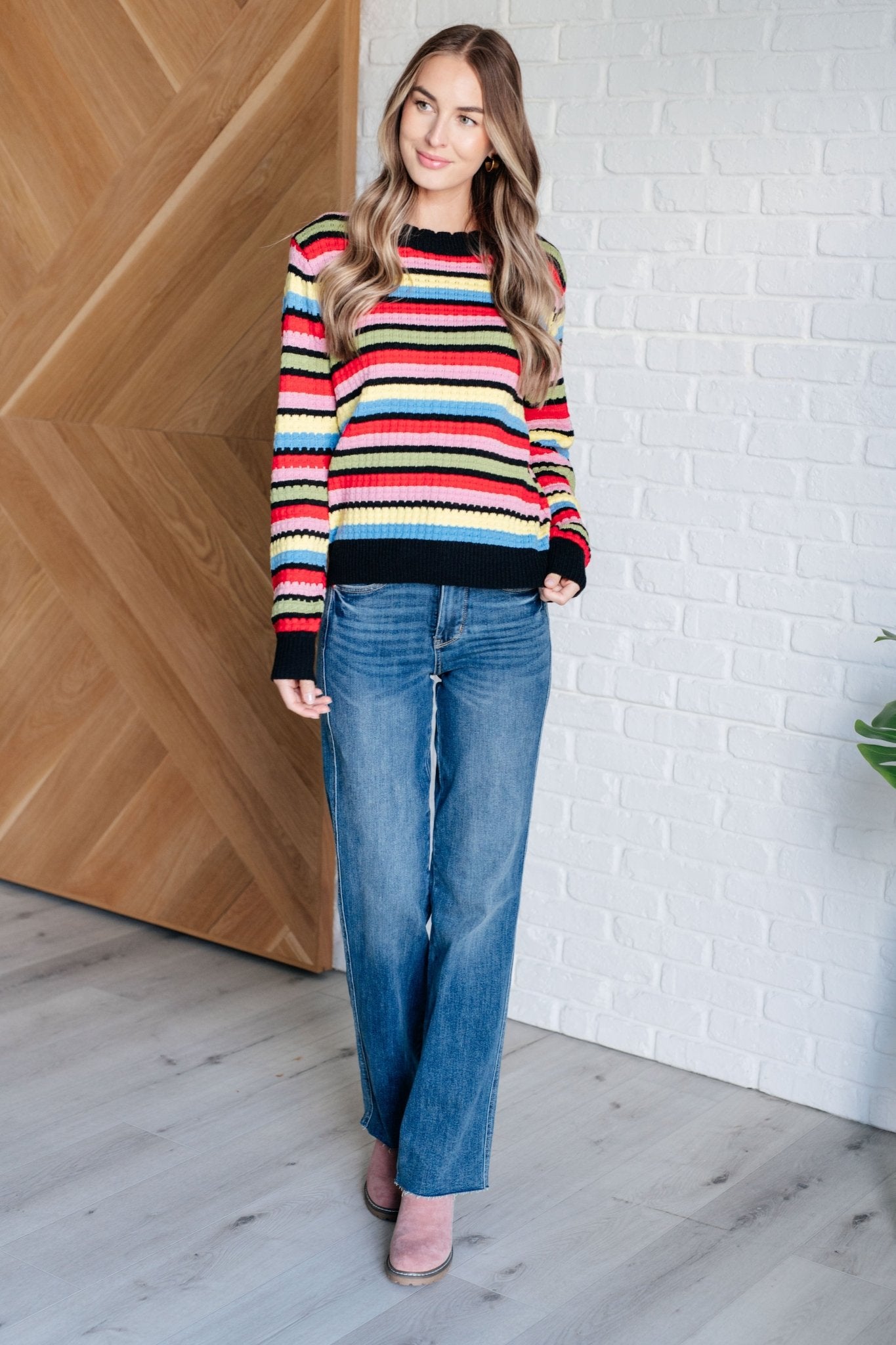 Keep Dreaming Striped Sweater - Driftwood Boutique