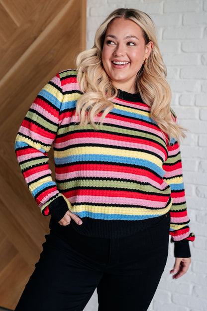 Keep Dreaming Striped Sweater - Driftwood Boutique