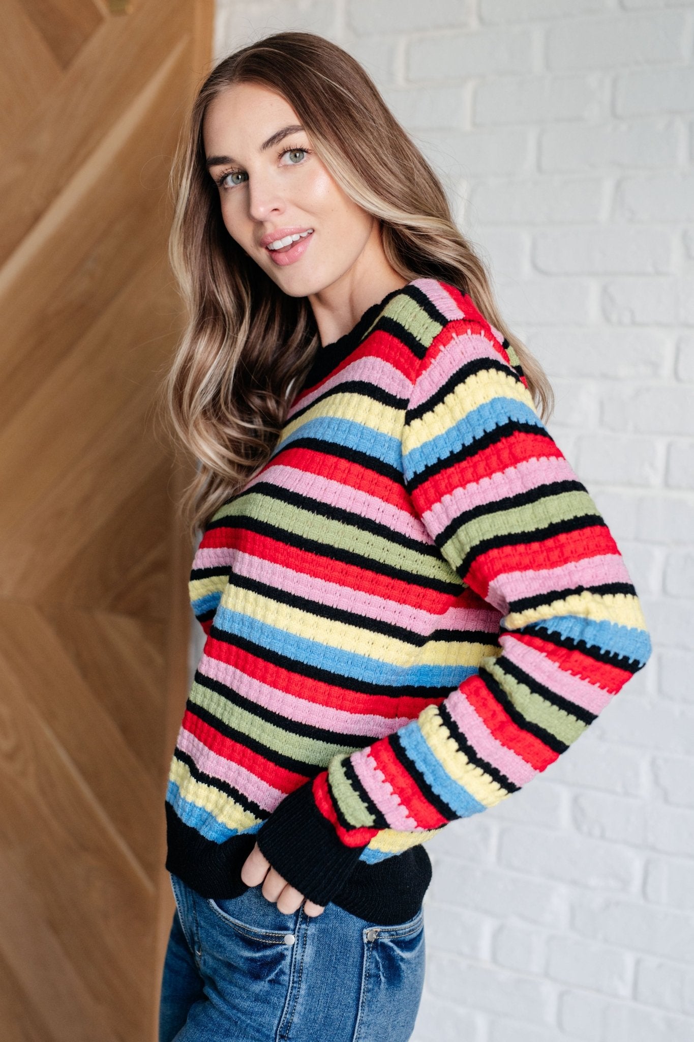 Keep Dreaming Striped Sweater - Driftwood Boutique