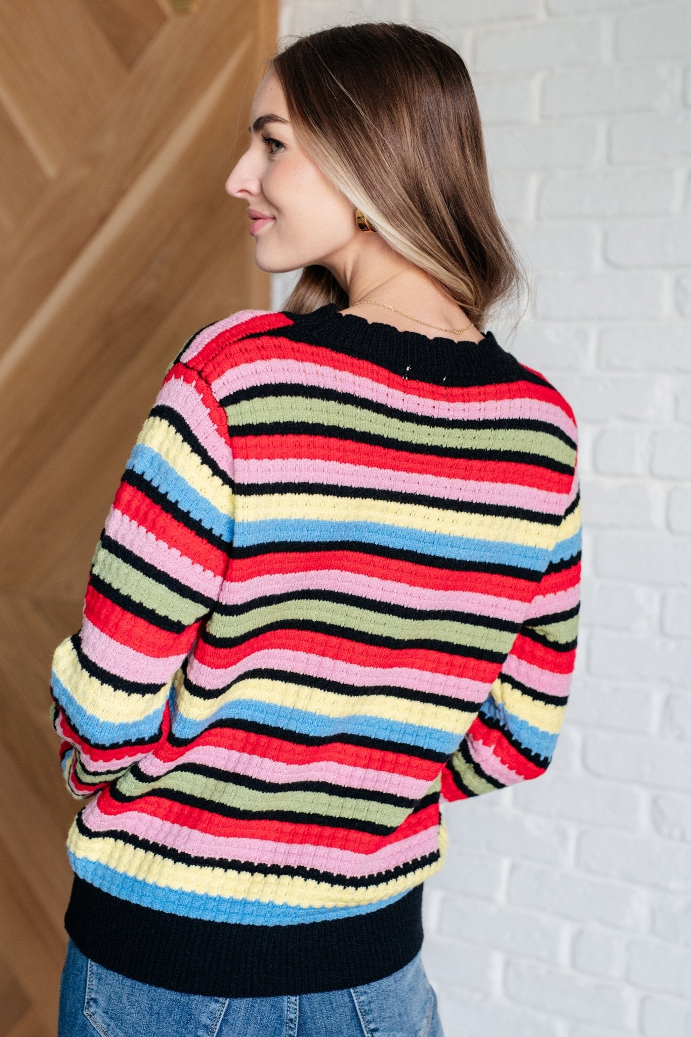 Keep Dreaming Striped Sweater - Driftwood Boutique