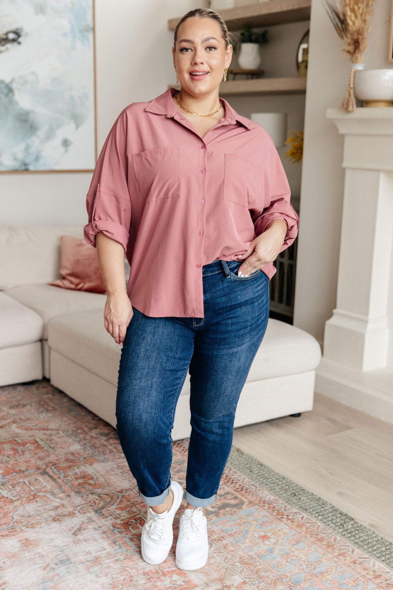 Keep it Profesh Button Up Top - Driftwood Boutique