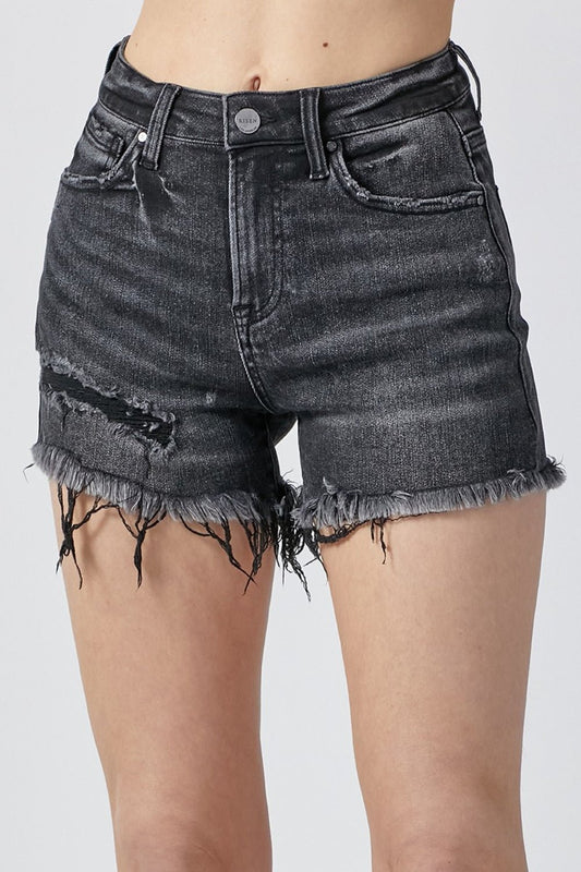 Kohl Frayed Hem Distressed Denim Shorts - Driftwood Boutique