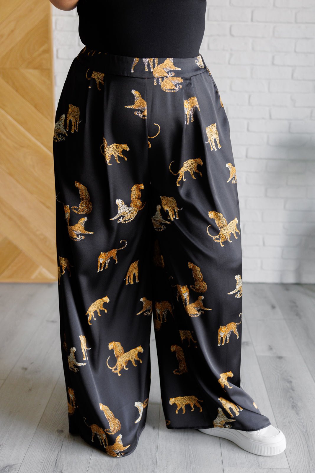Legendary in Leopard Satin Wide Leg Pants - Driftwood Boutique