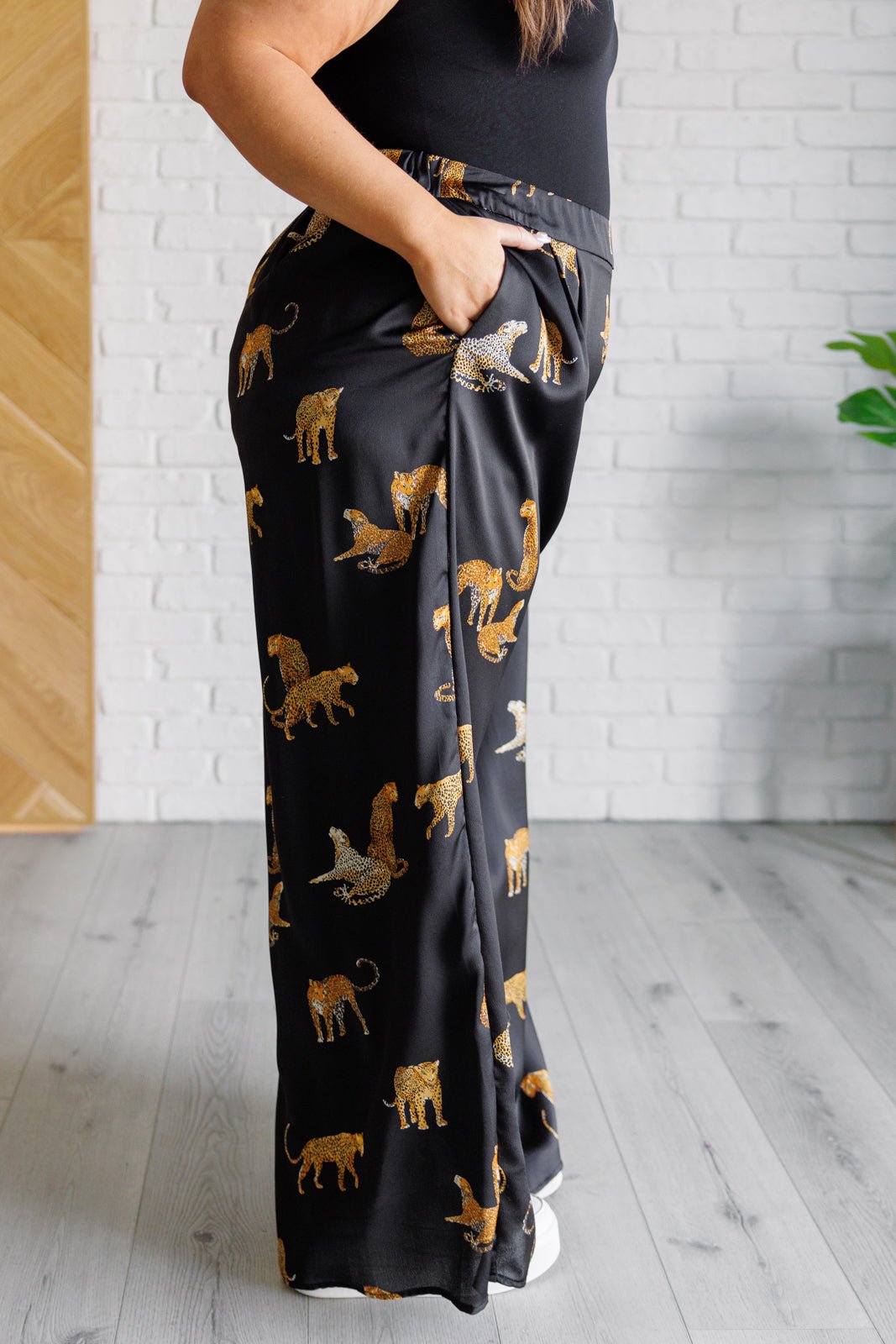 Legendary in Leopard Satin Wide Leg Pants - Driftwood Boutique