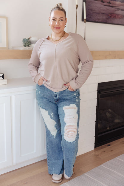 Less Conversation V - Neck Top - Driftwood Boutique