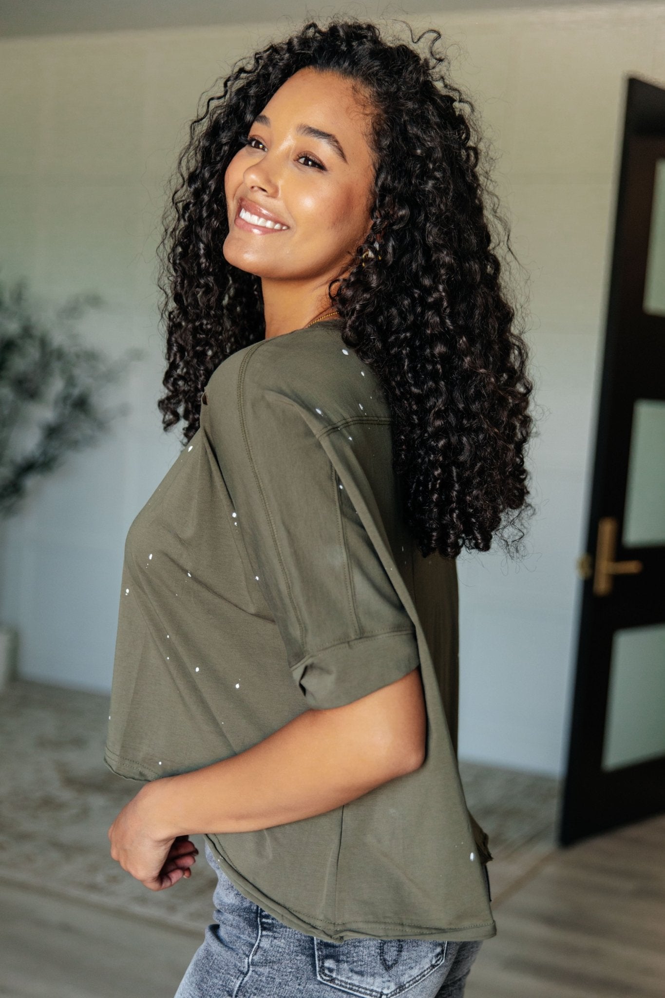 Less Than Stressed Asymmetrical Distressed Top - Driftwood Boutique