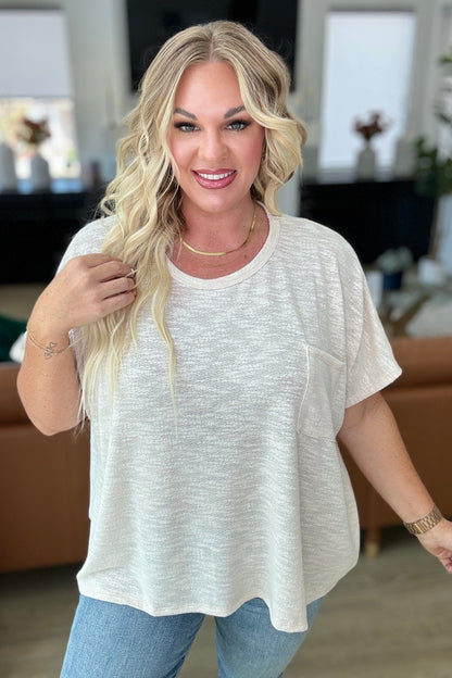 Let Light be Light Drop Shoulder Oversized Tee in Sand Beige - Driftwood Boutique