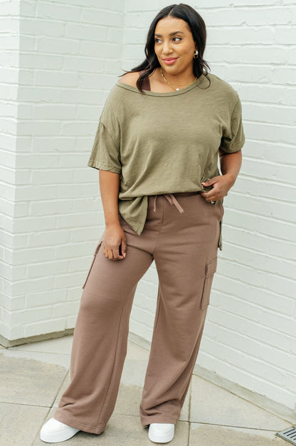 Let Me Live Relaxed Tee in Army - Driftwood Boutique