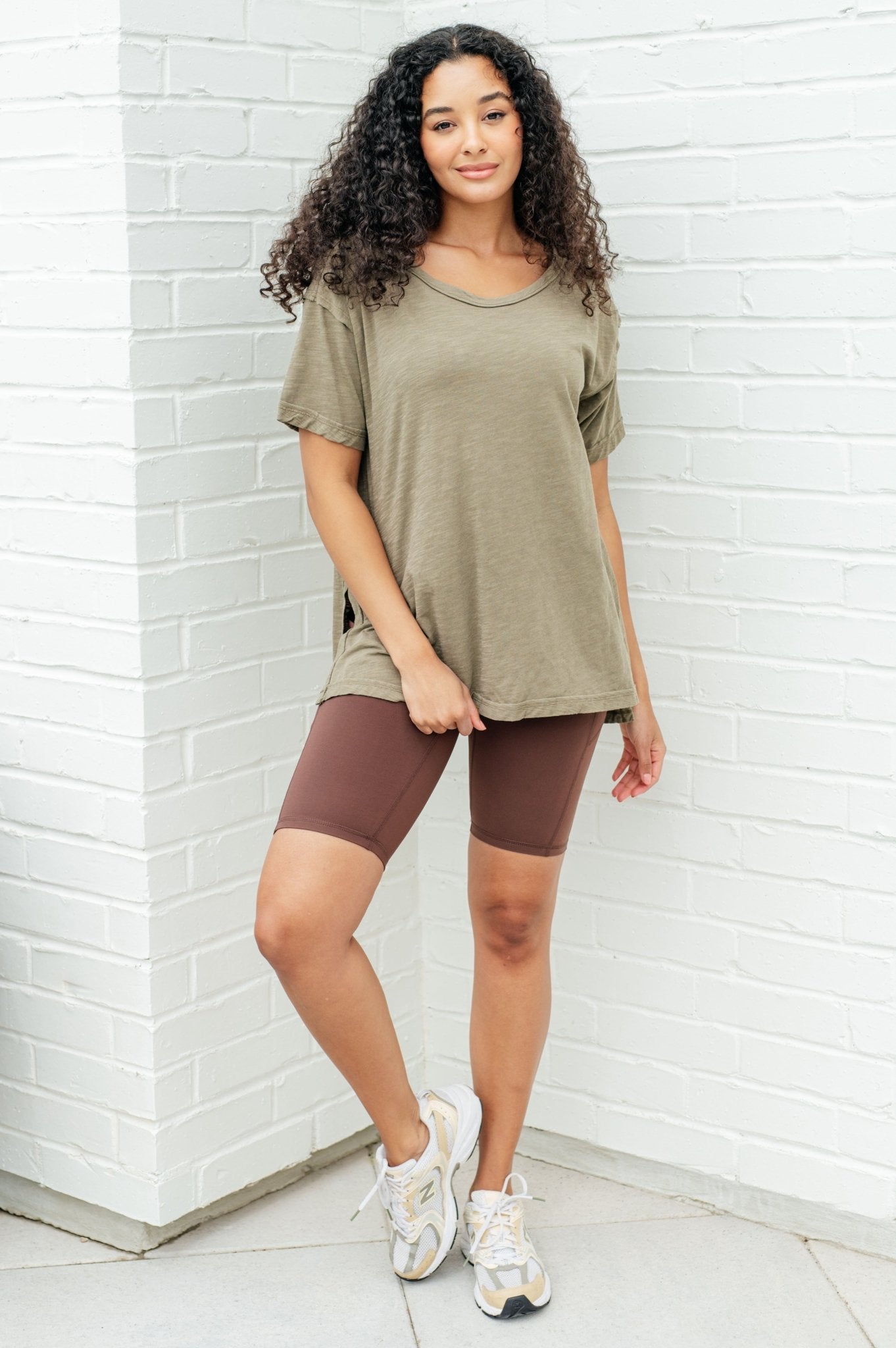 Let Me Live Relaxed Tee in Army - Driftwood Boutique