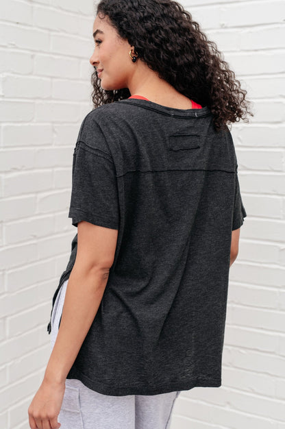 Let Me Live Relaxed Tee in Black - Driftwood Boutique