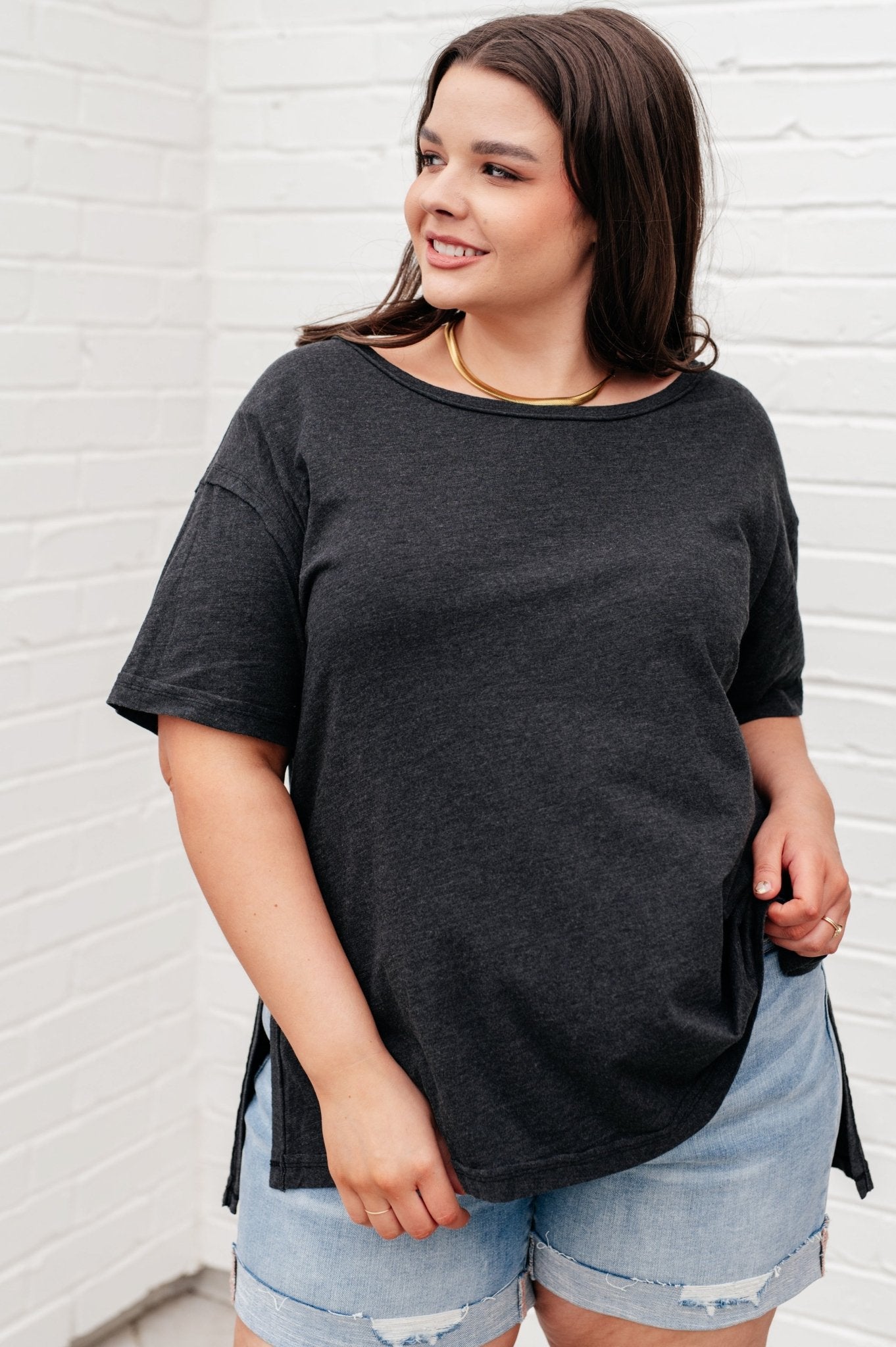 Let Me Live Relaxed Tee in Black - Driftwood Boutique