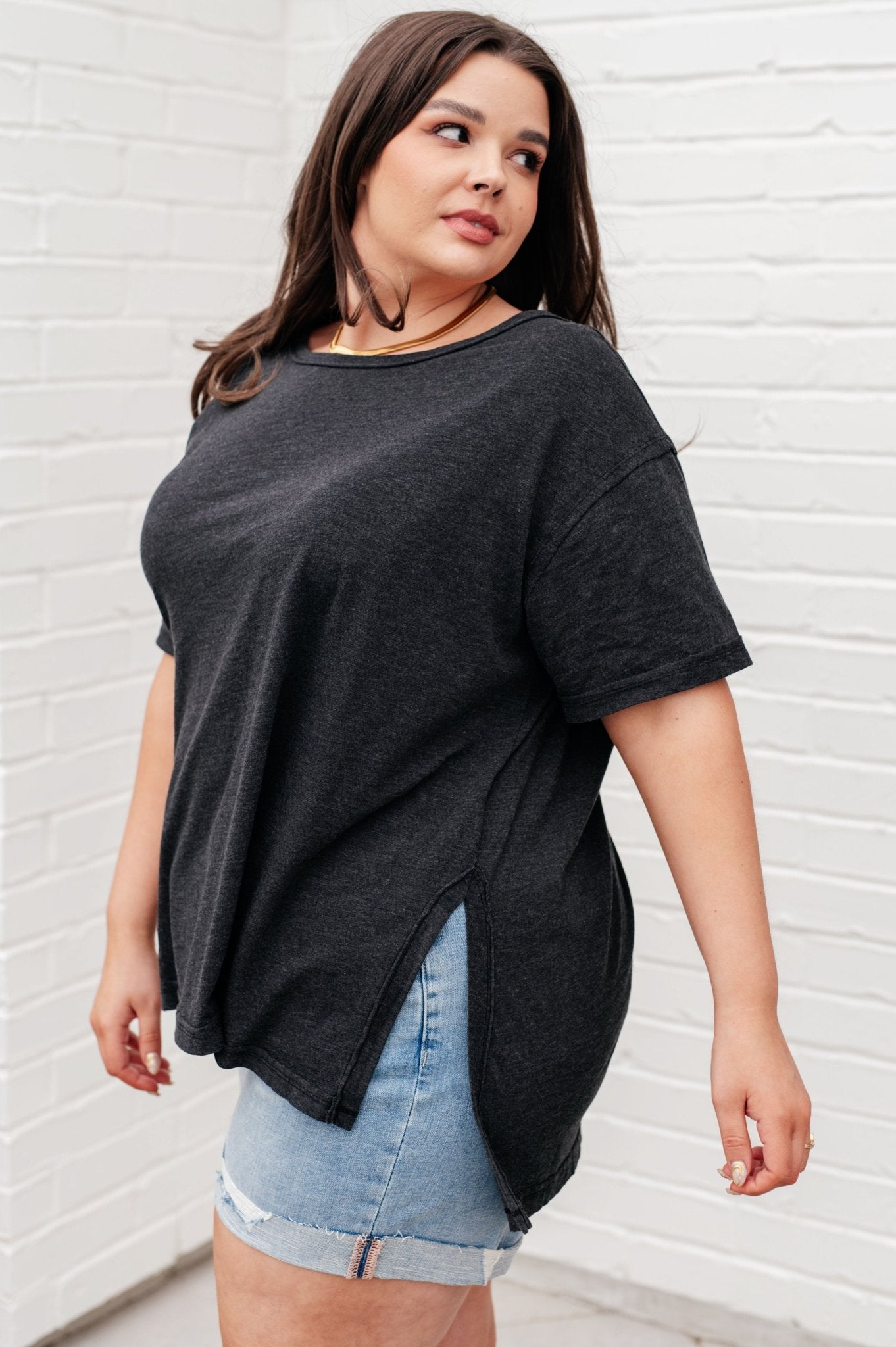 Let Me Live Relaxed Tee in Black - Driftwood Boutique
