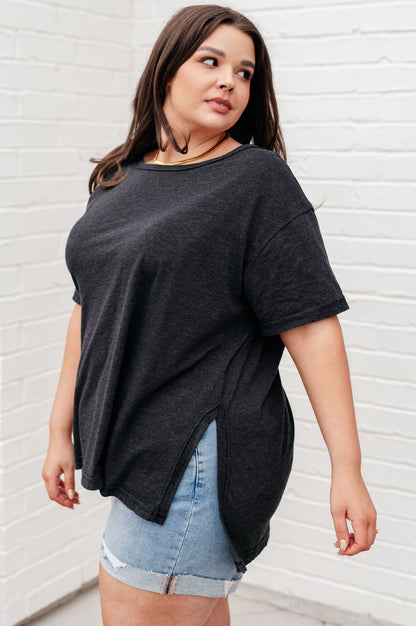 Let Me Live Relaxed Tee in Black - Driftwood Boutique