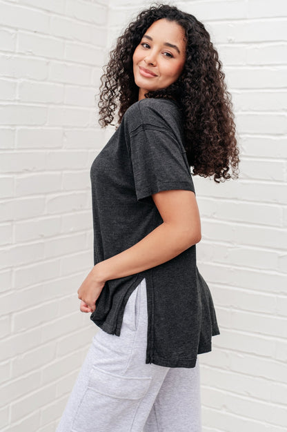 Let Me Live Relaxed Tee in Black - Driftwood Boutique