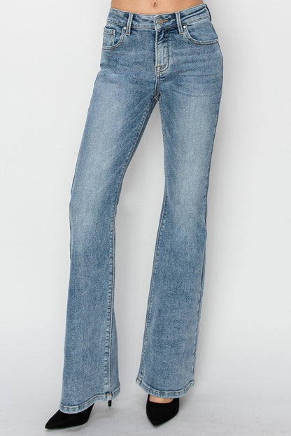 Lola Mid Rise Classic Bootcut Jeans - Driftwood Boutique