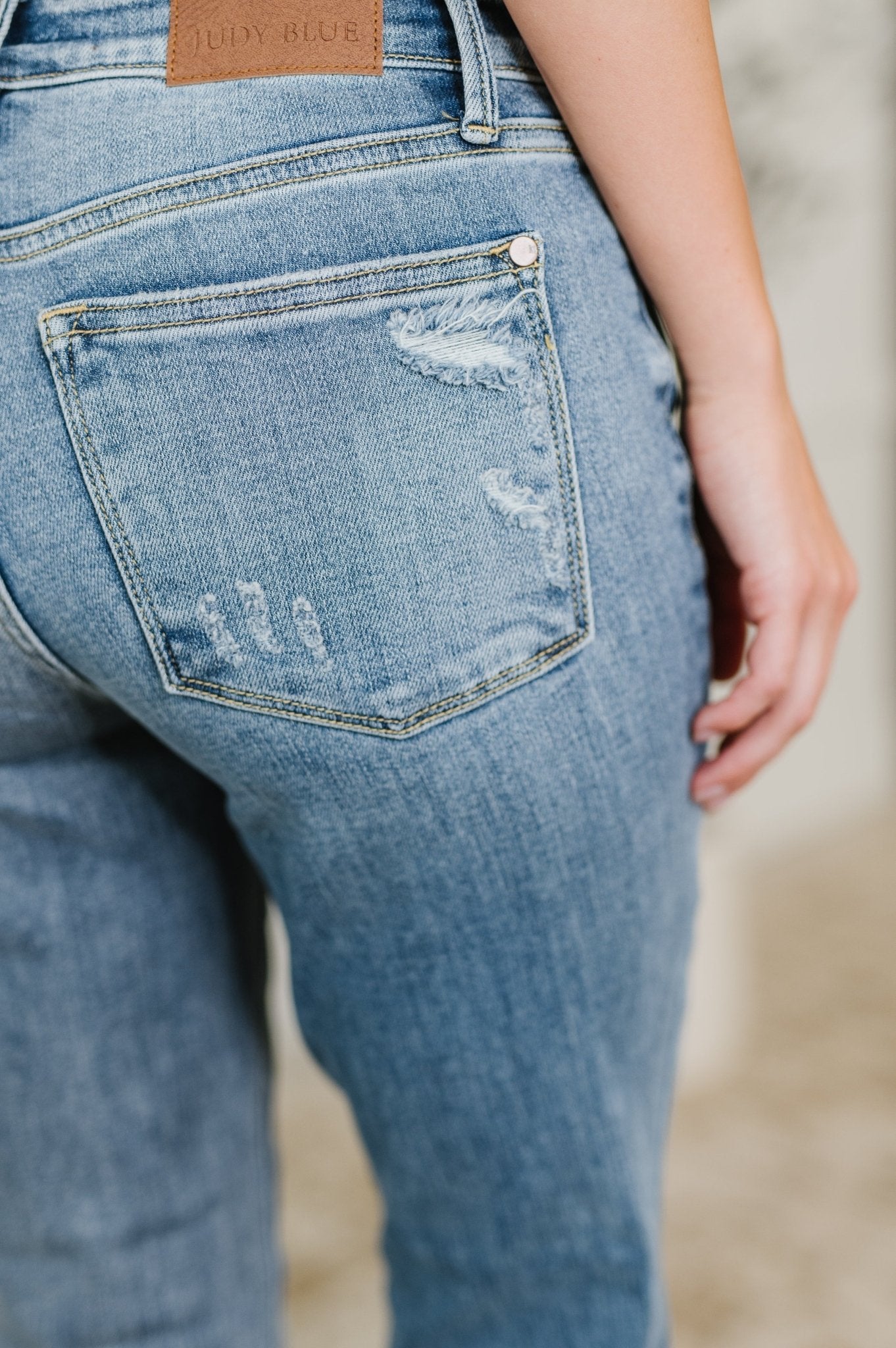 Lorena Mid Rise Vintage Wash Bootcut Jeans - Driftwood Boutique