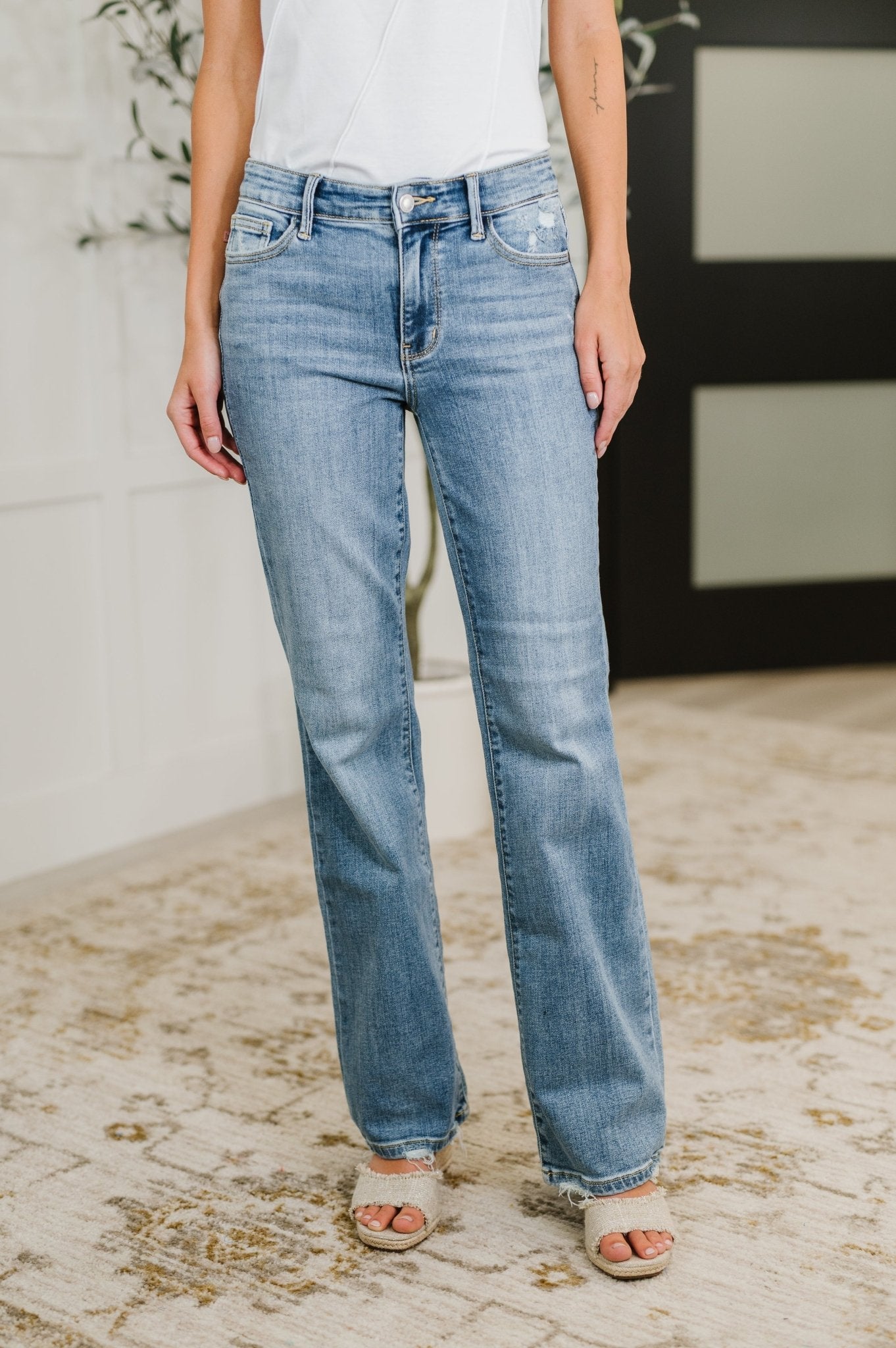 Lorena Mid Rise Vintage Wash Bootcut Jeans - Driftwood Boutique