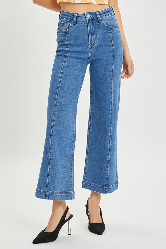 Lorna High Rise Wide Leg Cropped Jeans - Driftwood Boutique