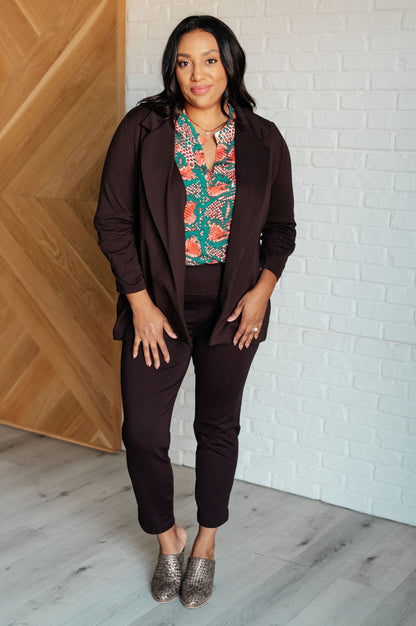 Magic 3/4 Blazer in Chocolate - Driftwood Boutique