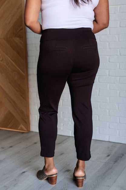 Magic Ankle Crop Skinny Pants in Chocolate - Driftwood Boutique