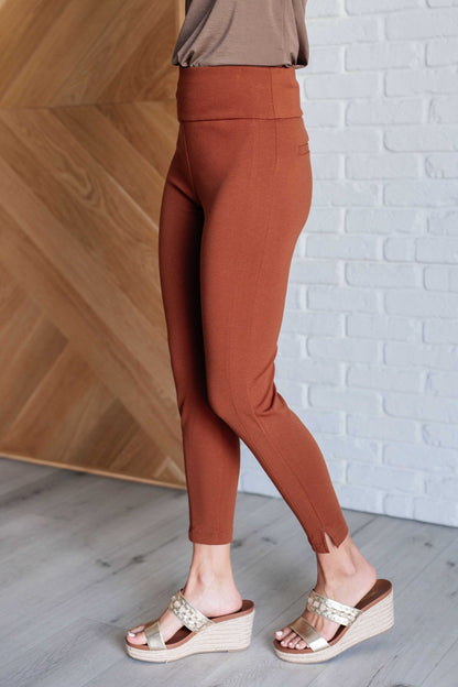 Magic Ankle Crop Skinny Pants in Rust - Driftwood Boutique