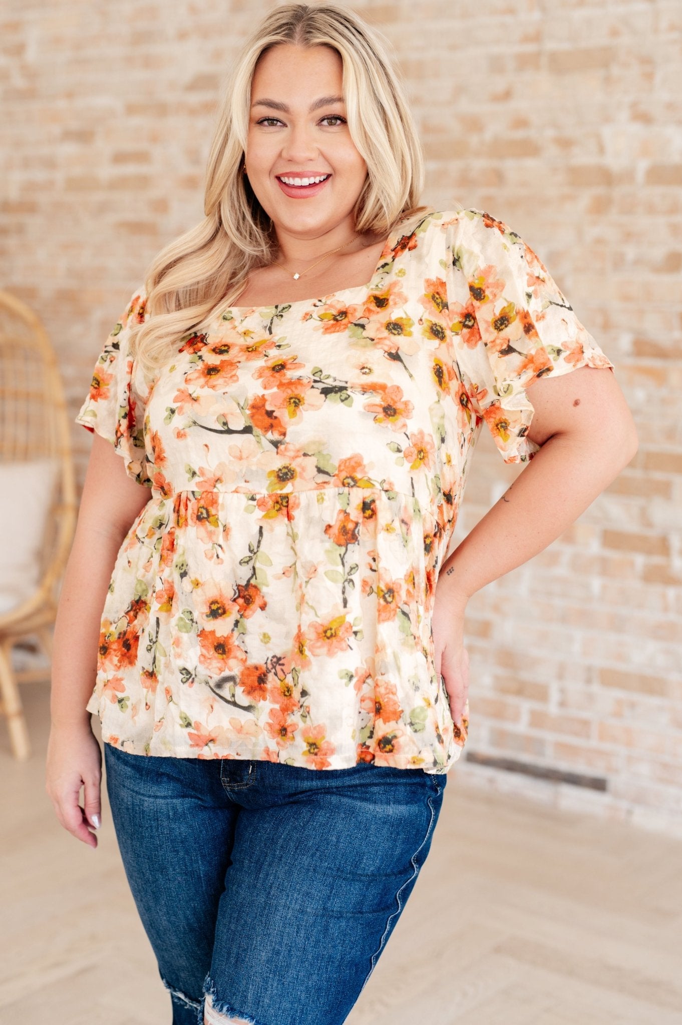 Magic Dance Square Neck Floral Blouse - Driftwood Boutique