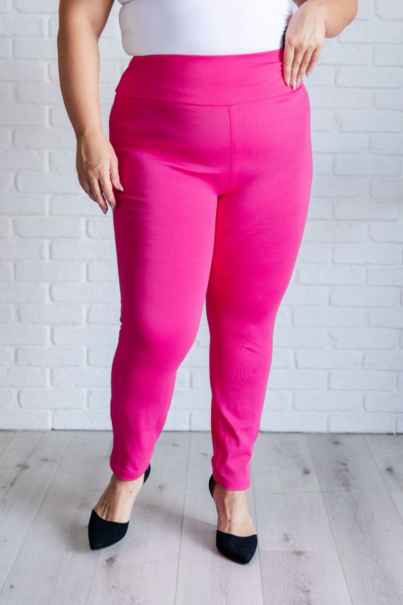 Magic Skinny 28" Pants in Hot Pink - Driftwood Boutique
