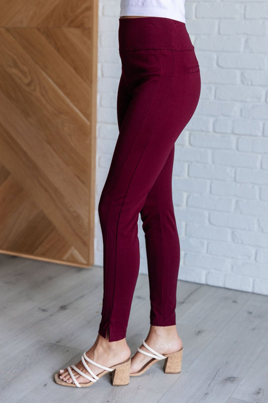 Magic Skinny 28" Pants in Wine - Driftwood Boutique