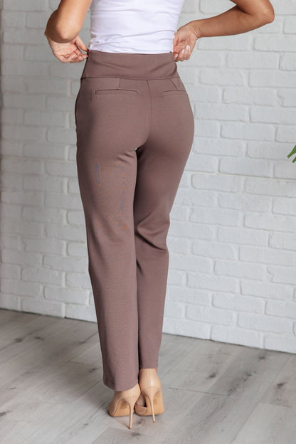 Magic Straight Pants in Dark Mocha - Driftwood Boutique