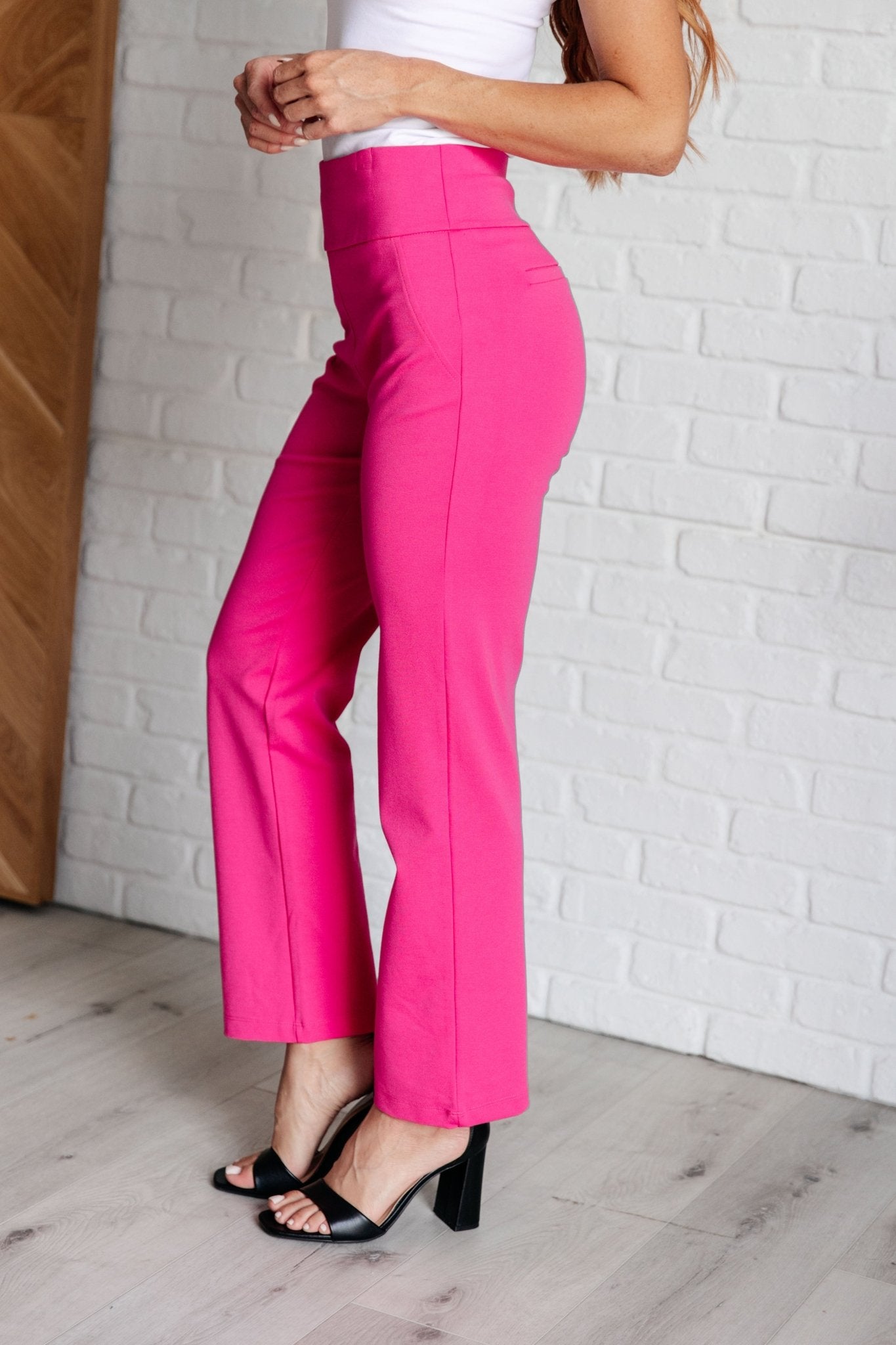 Magic Straight Pants in Hot Pink - Driftwood Boutique
