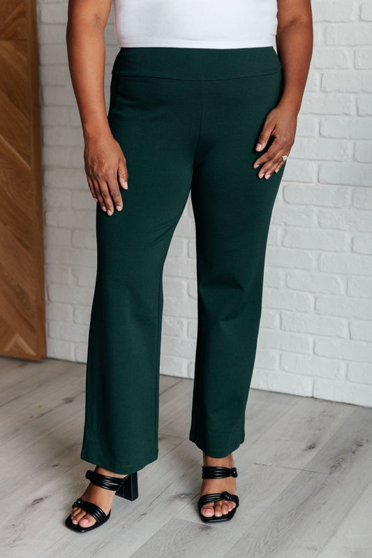 Magic Straight Pants in Hunter Green - Driftwood Boutique