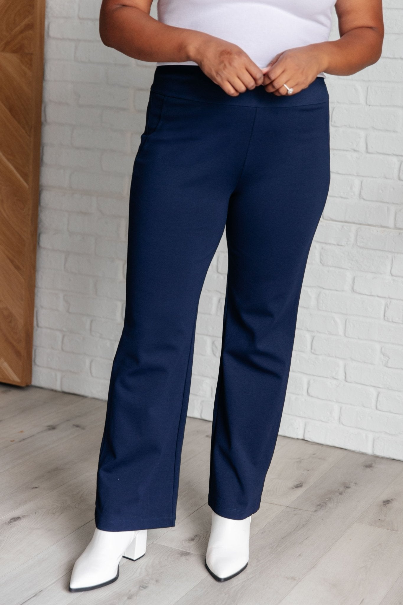 Magic Straight Pants in Navy - Driftwood Boutique
