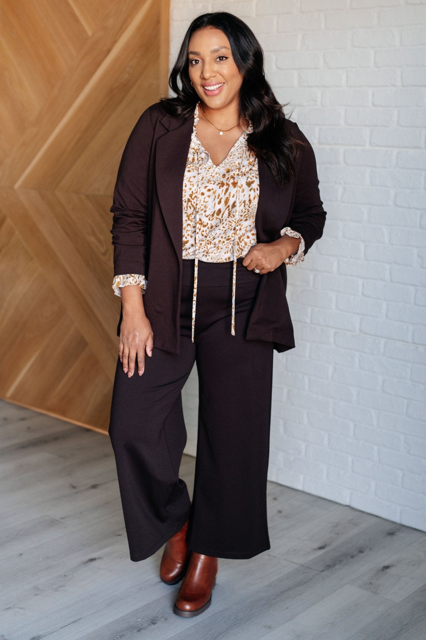 Magic Wide Leg Crop Pants in Chocolate - Driftwood Boutique