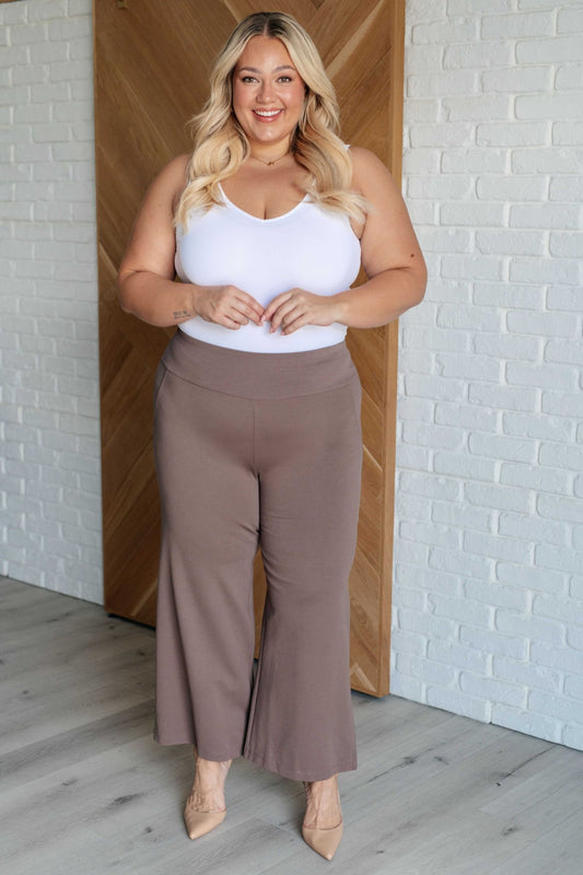 Magic Wide Leg Crop Pants in Dark Mocha - Driftwood Boutique