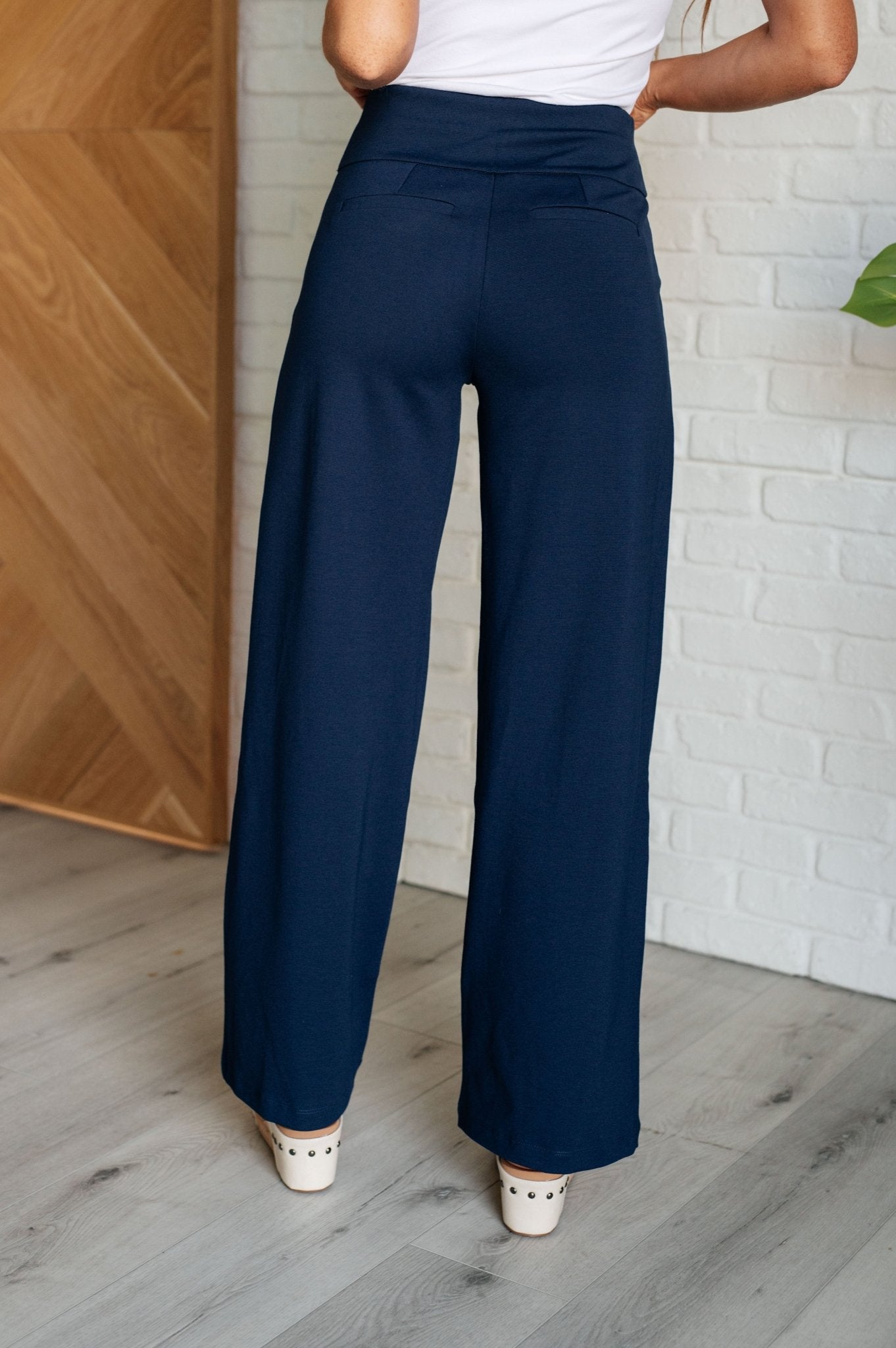 Magic Wide Leg Pants in Navy - Driftwood Boutique