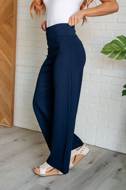 Magic Wide Leg Pants in Navy - Driftwood Boutique