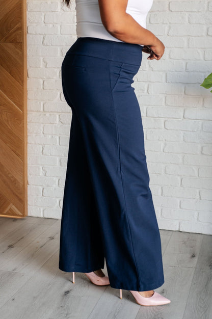 Magic Wide Leg Pants in Navy - Driftwood Boutique