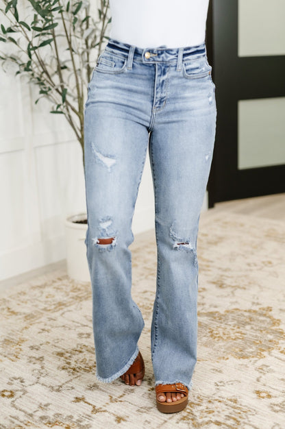 Marlena High Rise Shield Pocket Flare Jeans - Driftwood Boutique
