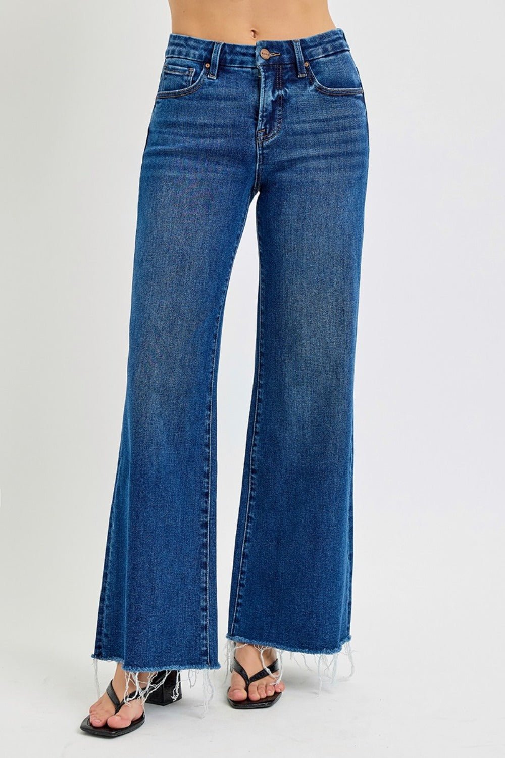 Maura High Rise Tummy Control Wide Leg Jeans - Driftwood Boutique