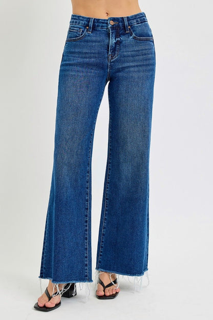 Maura High Rise Tummy Control Wide Leg Jeans - Driftwood Boutique